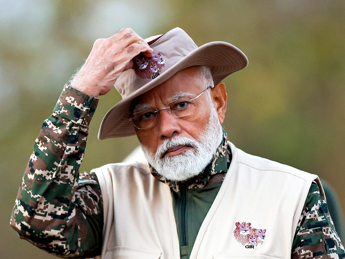 Prime Minister Narendra Modi lion safari at Gir Wildlife Sanctuary19