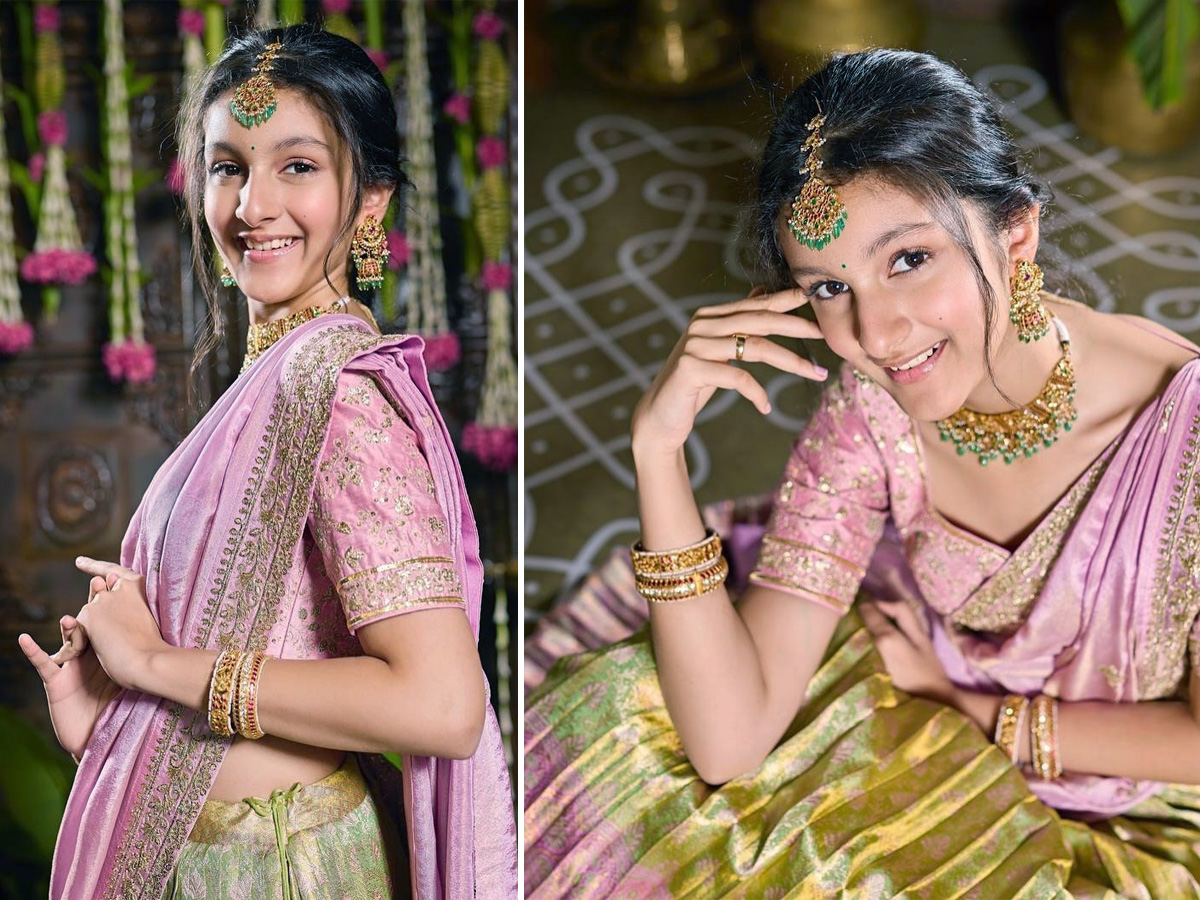 sitara ghattamaneni ugadi special looks1