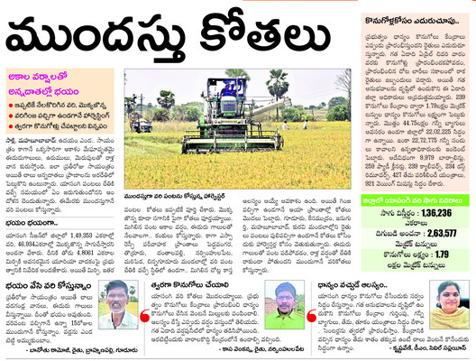 ధాన్యం కొనుగోళ్లు షురూ..
1