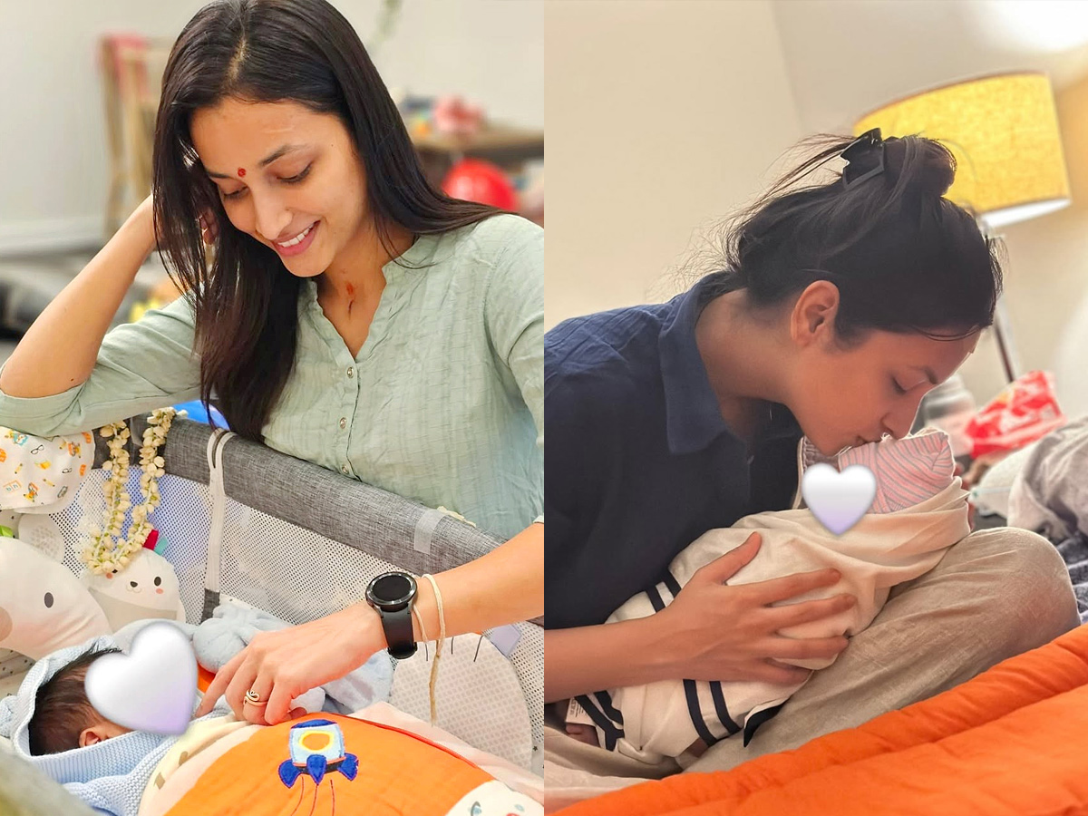 Actress Srinidhi Shetty picks up and plays with her baby Photos Viral1