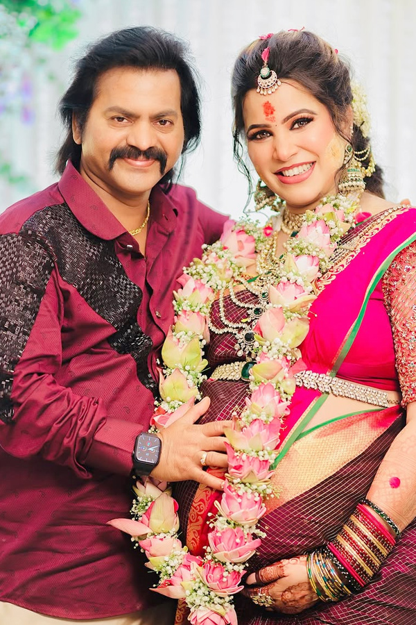 Thirumagal Actress Sangeetha shares precious moments from husband Redin Kingsleys baby shower Photos4