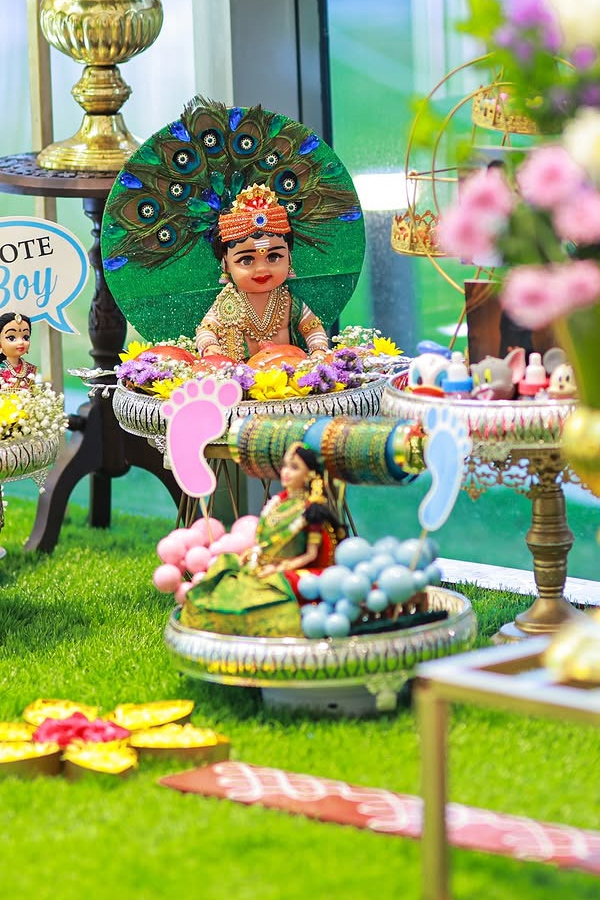 Thirumagal Actress Sangeetha shares precious moments from husband Redin Kingsleys baby shower Photos8