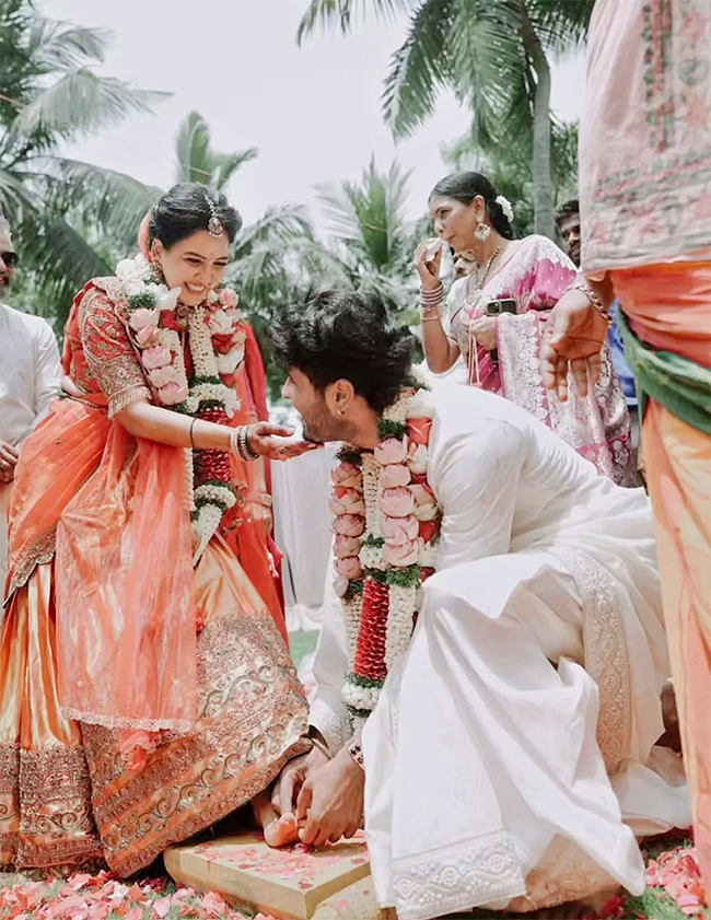 Bigg Boss Tamil 5 couple Pavani Reddy and Amir ADS Wedding photos goes viral11