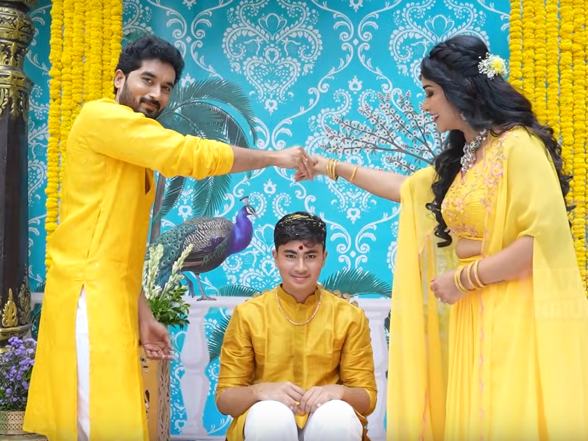 TV Actors Manjula Nirupam Son Dhoti Haldi Ceremony Photos2