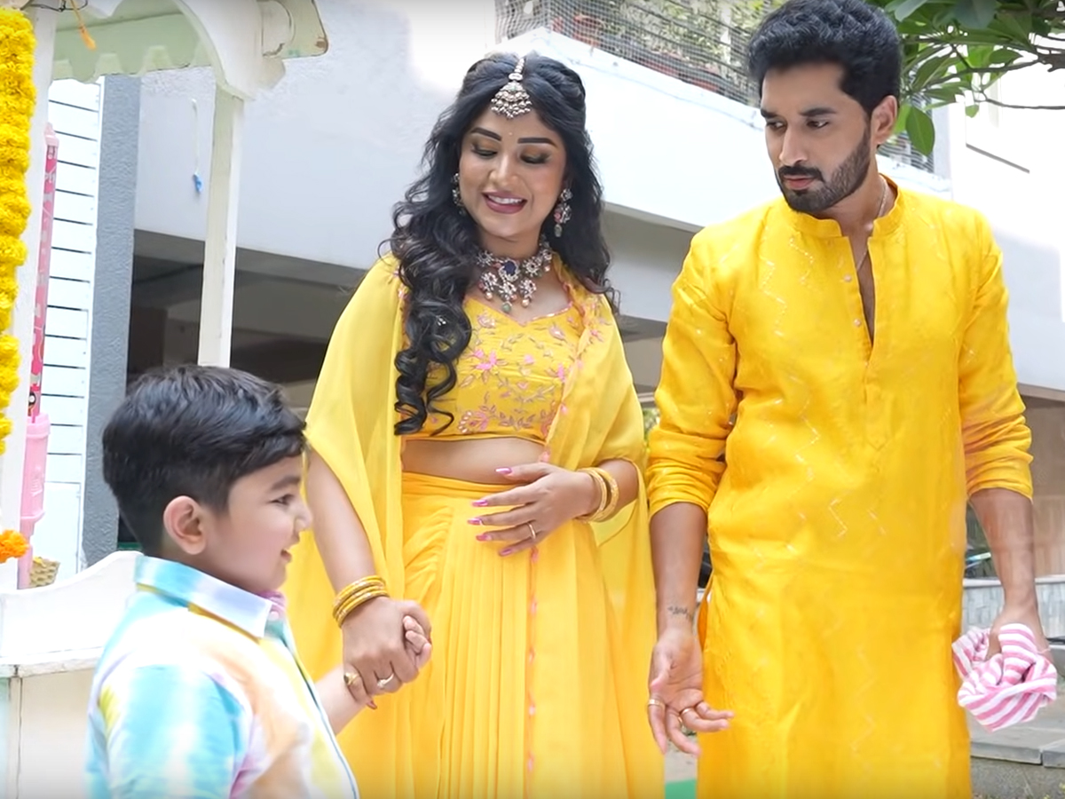TV Actors Manjula Nirupam Son Dhoti Haldi Ceremony Photos5