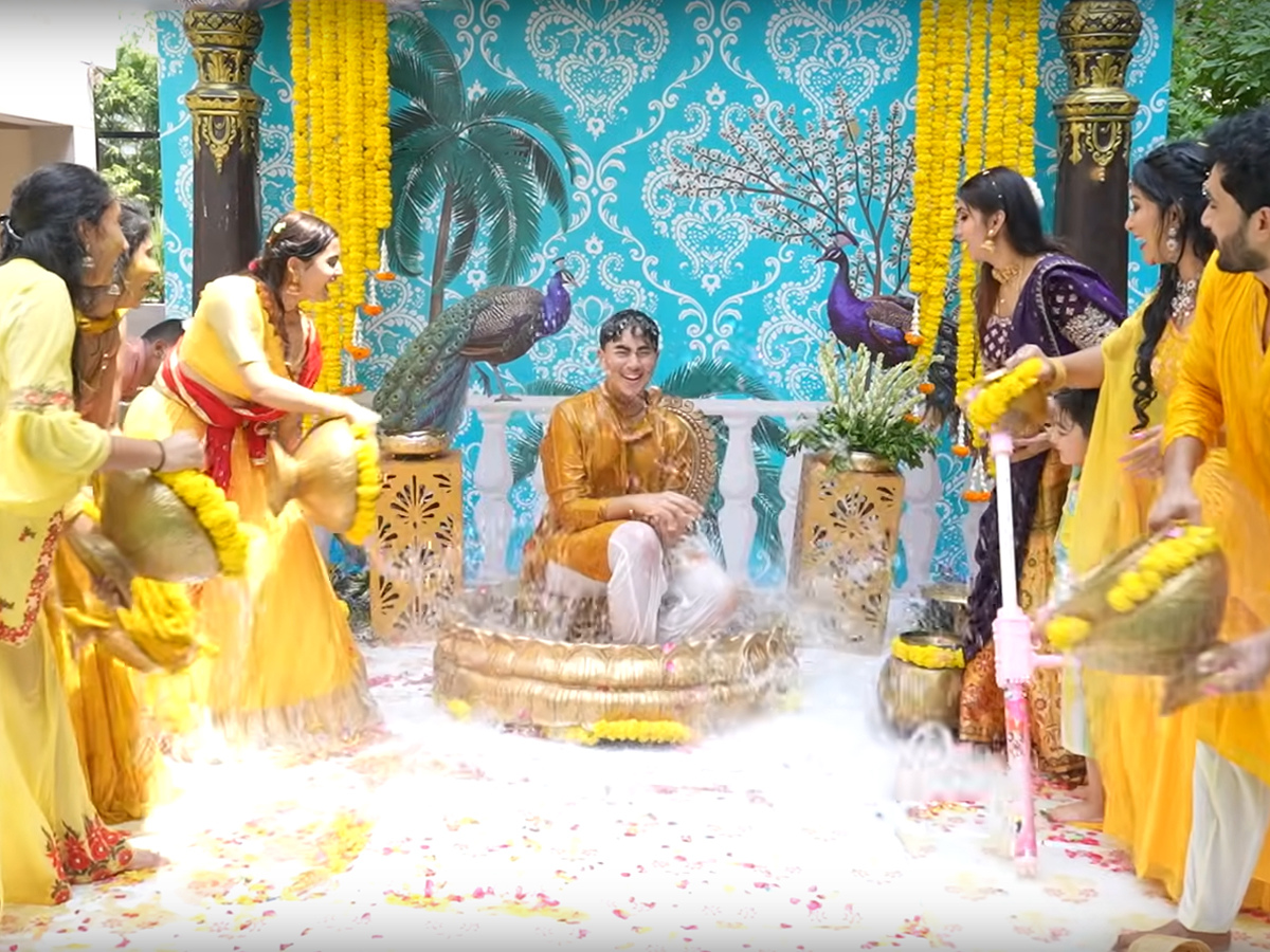 TV Actors Manjula Nirupam Son Dhoti Haldi Ceremony Photos7