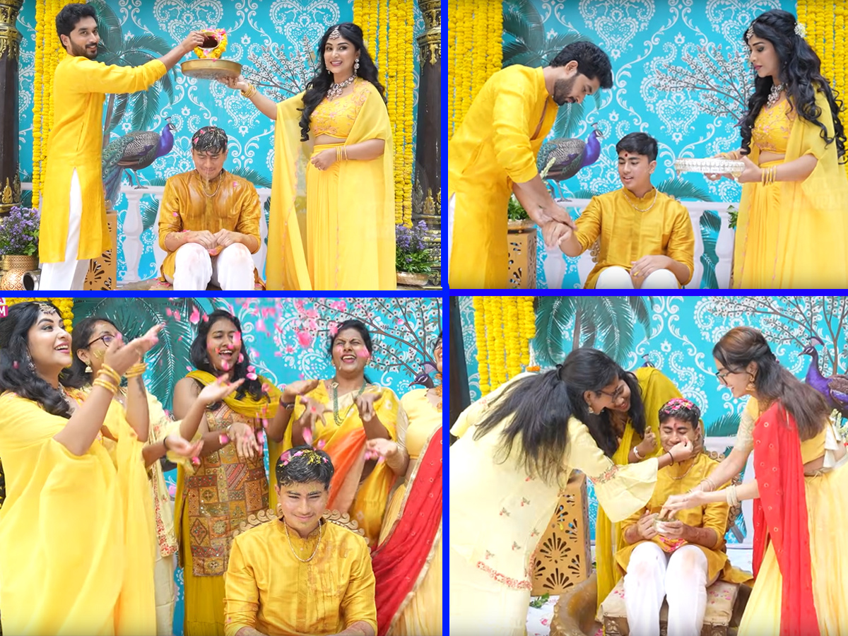 TV Actors Manjula Nirupam Son Dhoti Haldi Ceremony Photos1