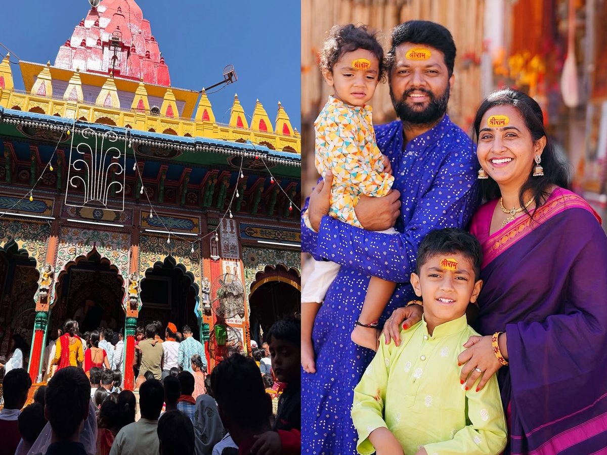 Lasya visited the shrine of Rama in Ayodhya on the festival day1