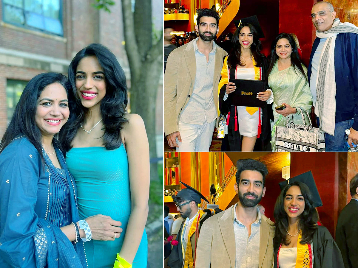 Tollywood Singer Sunitha's Daughter Graduation Day Celebrations Photos1