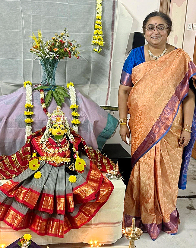 Varalakshmi Vratham 2025 Selfie With Pooja Decoration Photos23