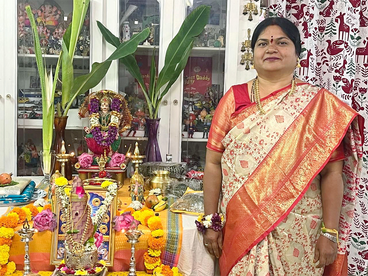Varalakshmi Vratham 2025 Selfie With Pooja Decoration Photos25