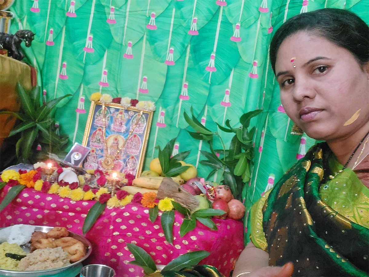Varalakshmi Vratham 2025 Selfie With Pooja Decoration Photos26