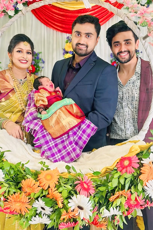 Bigg Boss Fame Gautham Krishna Brother Daughter cradle ceremony Photos2