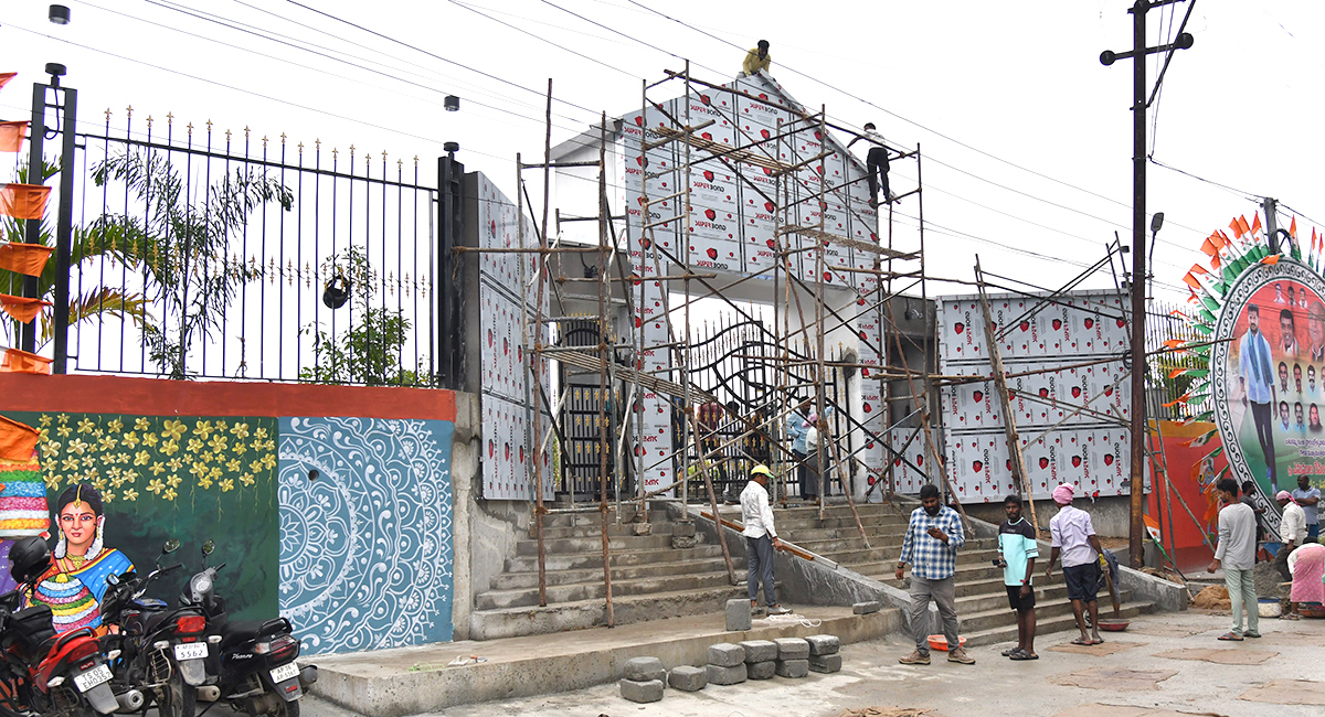 Bathukamma Kunta in Hyderabad Ready for Grand Festivities Photos5