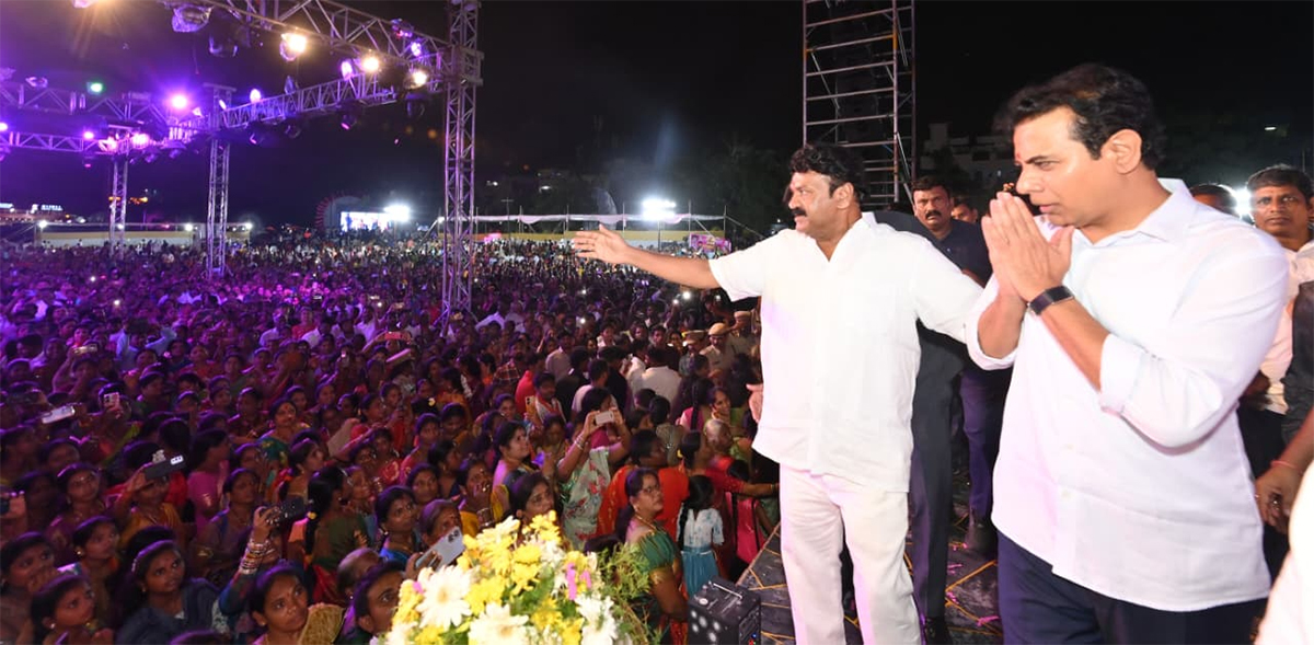 BRS Party Bathukamma Celebrations At Peoples Plaza Ground7