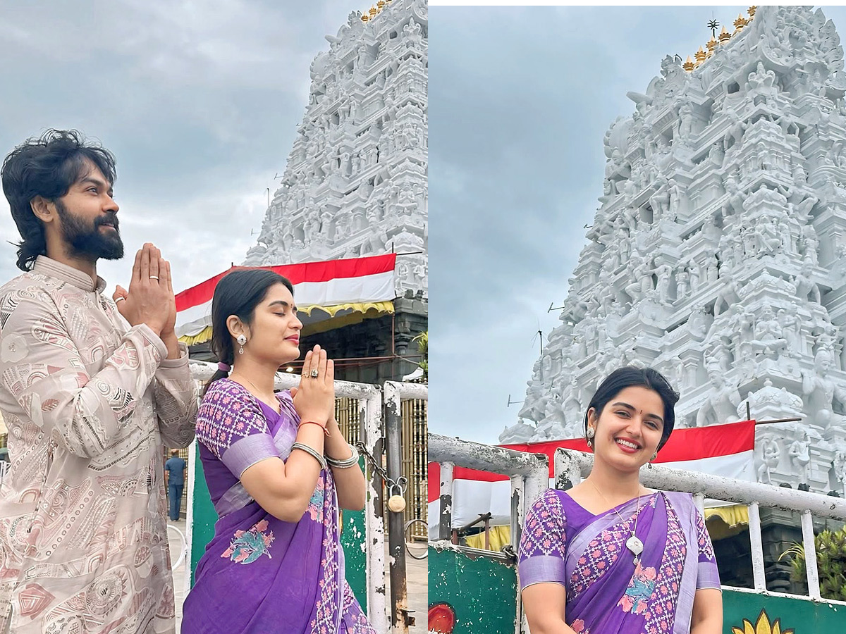 Bigg BOSS Fame Priyanka Jain And Shivakumar Visits Tirumala Photos1