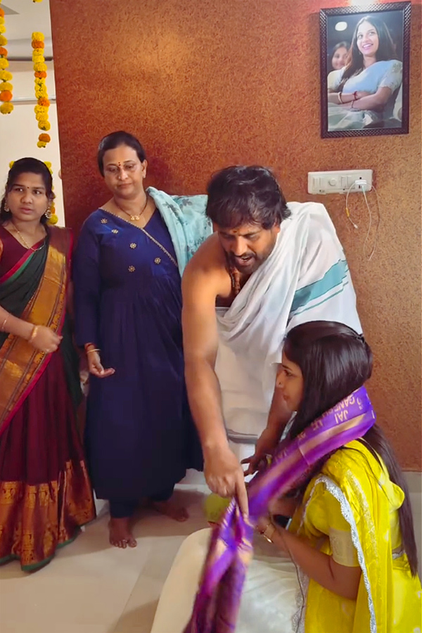 Court movie Actress Sridevi performed Ganapathi homam At Her home Photos3