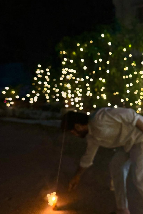 Actor Nithiin Diwali Celebrations With His Wife Shalini Kandukuri Photos7