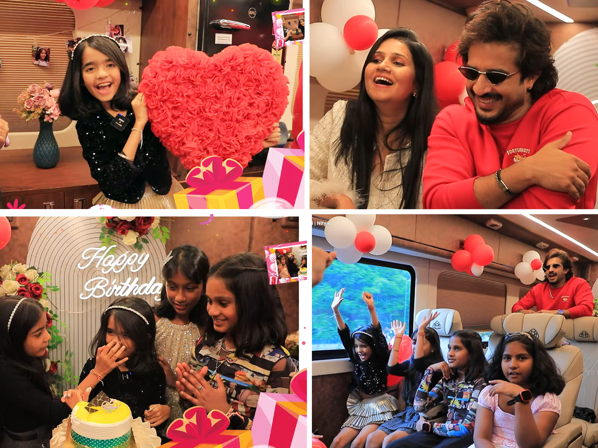 Anchor Ravi's daughter recently celebrated her tenth birthday1
