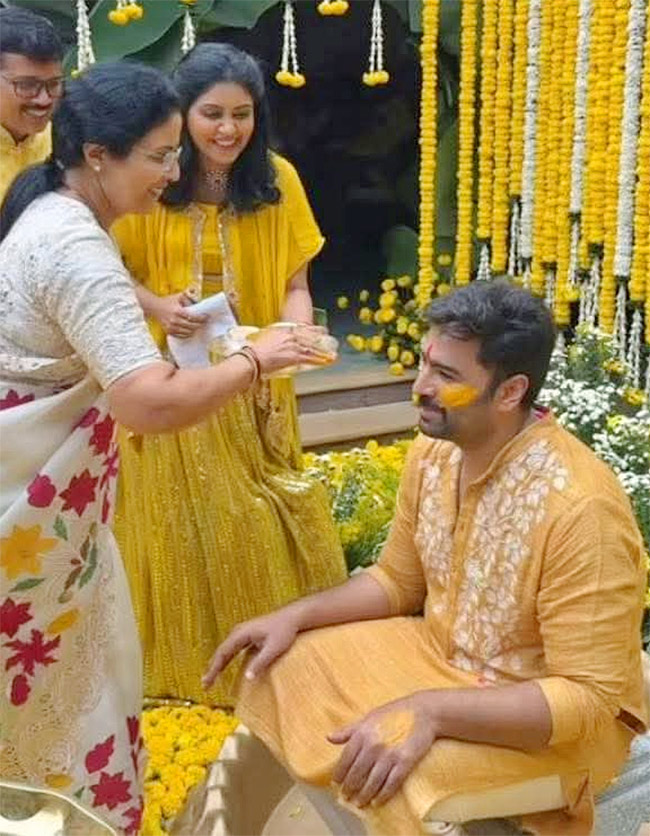 Celebs At Nara Rohith Haldi Function Photos 2