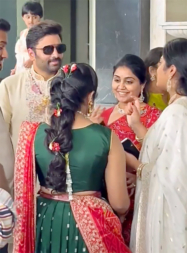 Celebs At Nara Rohith Haldi Function Photos 8