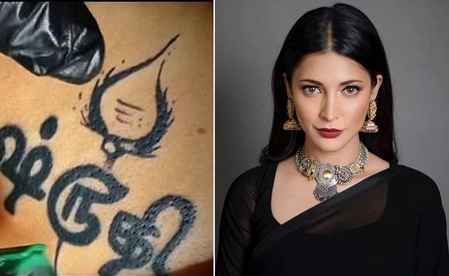 Popular actress Shruti Haasan got a new tattoo during her visit to  Guwahati. The actress visited BhagyaRaj (@aakash_tattoos) , a renowned… |  Instagram