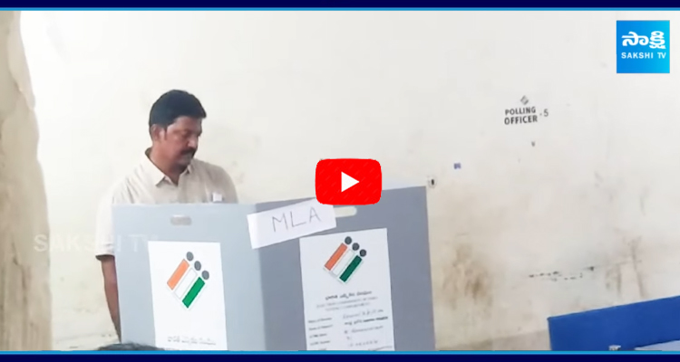 Vallabhaneni Vamsi And His Family Cast Their Votes 