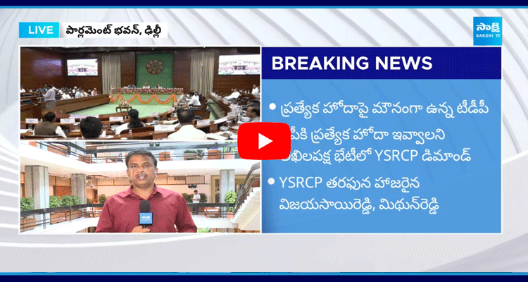 YSRCP Voice Raise In All Party Meeting Over AP Special Status 