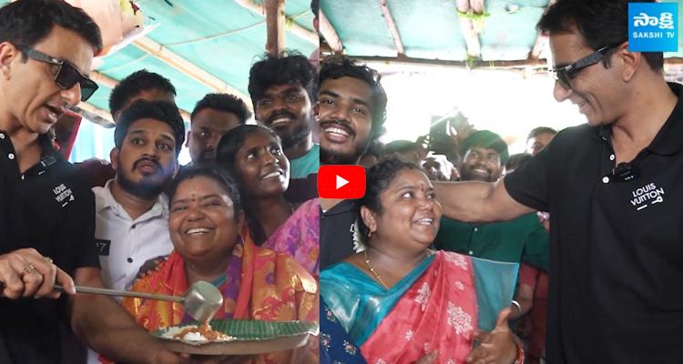 Actor Sonu Sood Visited Kumari Aunty Food Stall