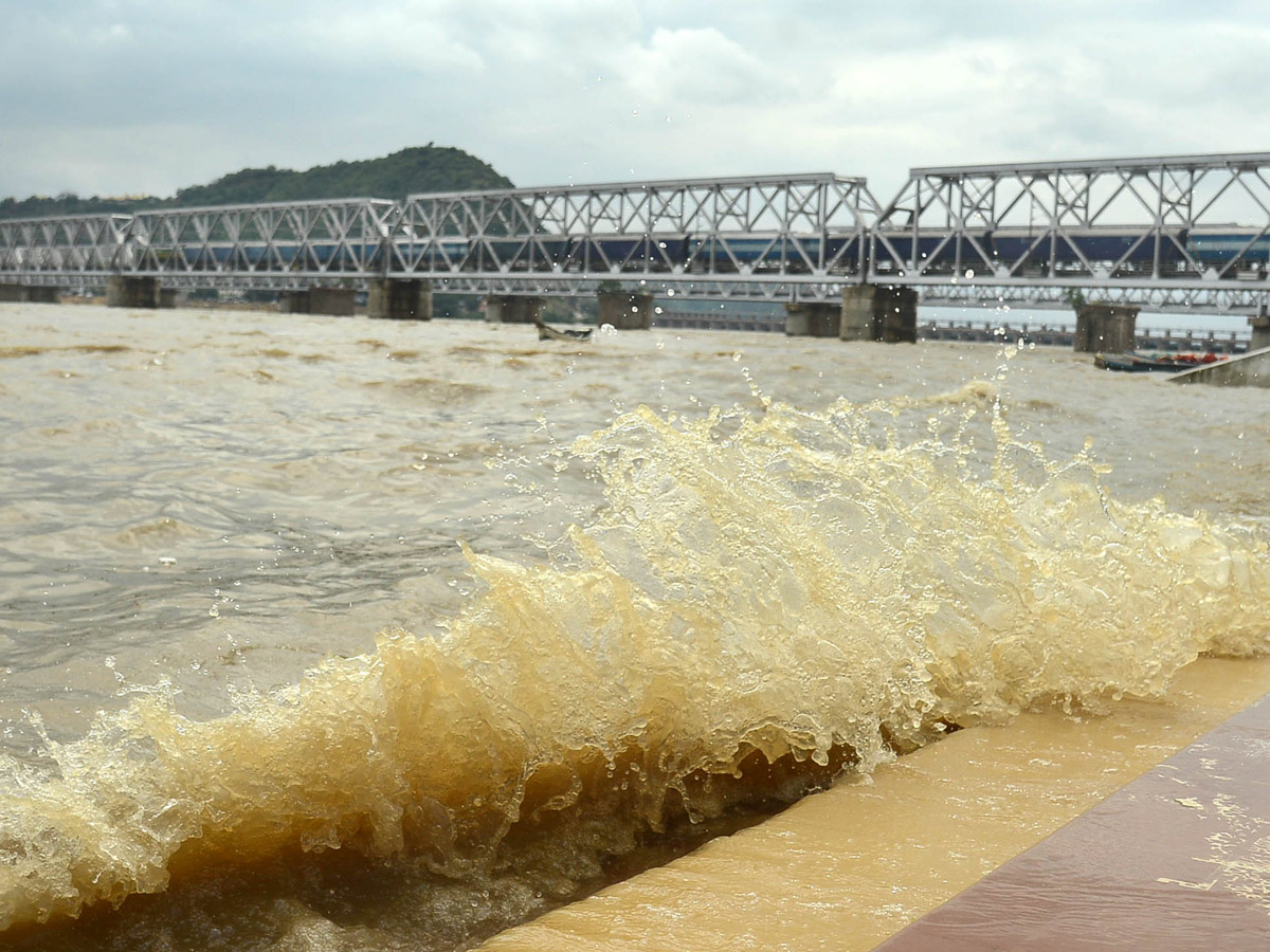 Heavy Waterfall in Krishna River Photo Gallery - Sakshi