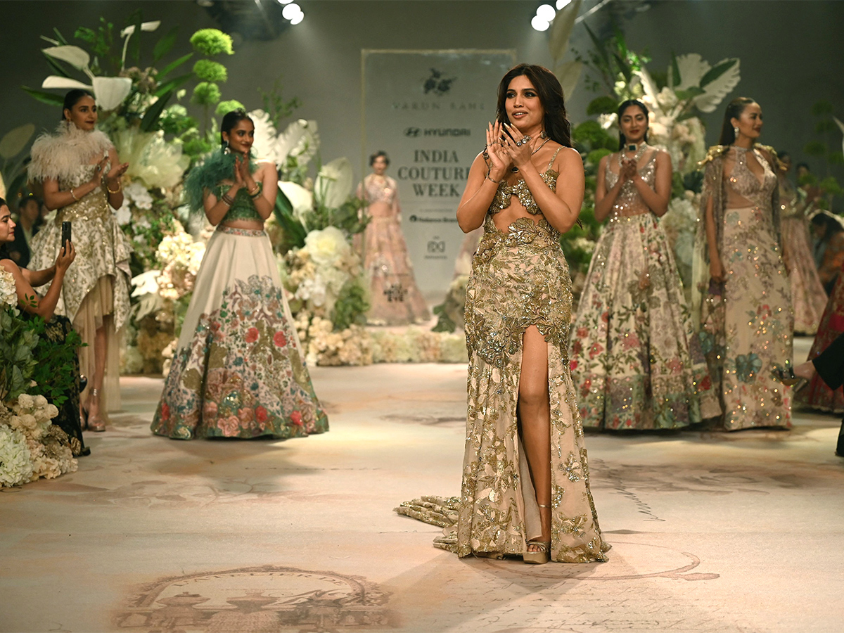 Anamika Khanna during the FDCI India Couture Week in New Delhi - Sakshi