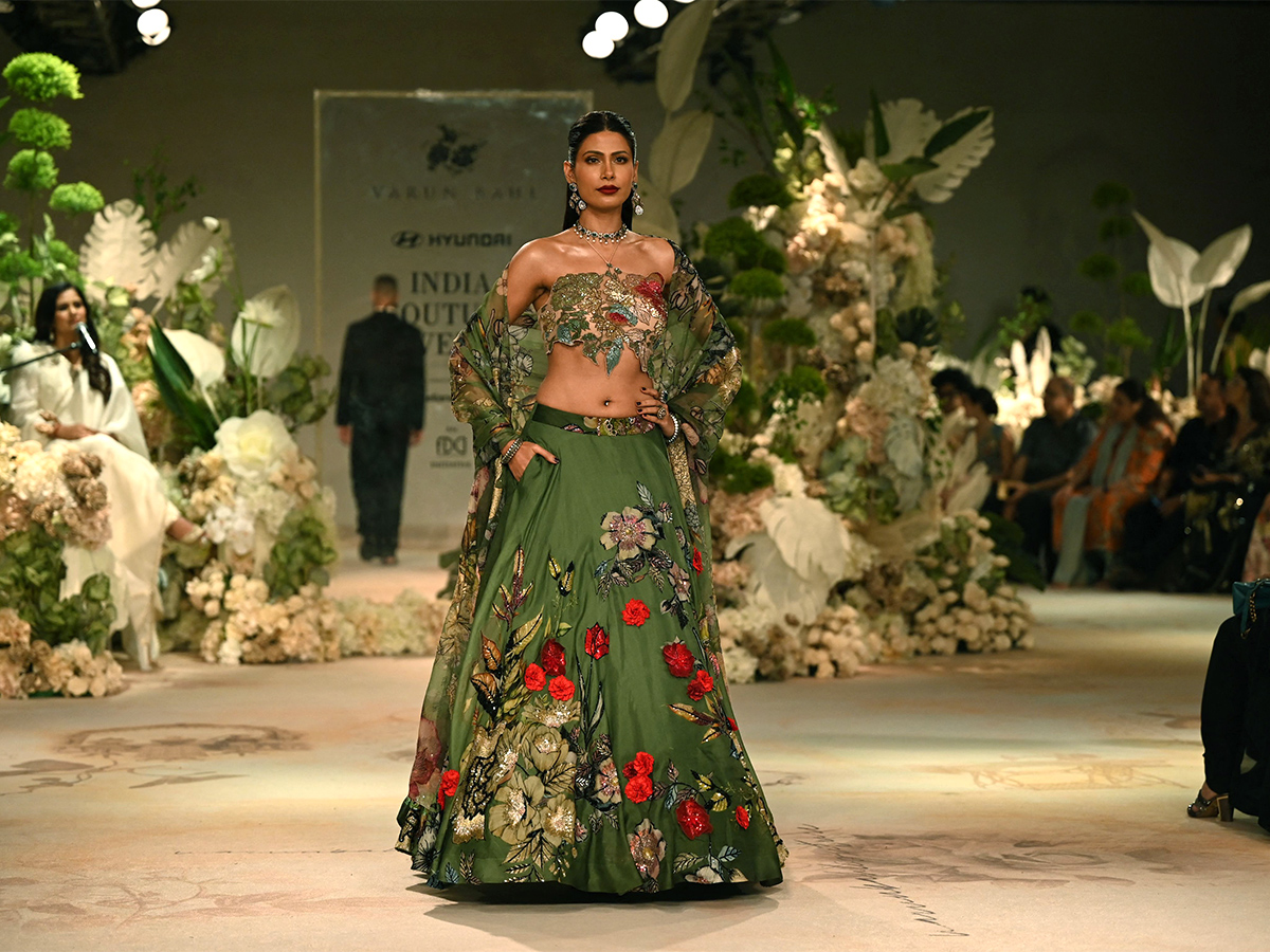 Anamika Khanna during the FDCI India Couture Week in New Delhi - Sakshi