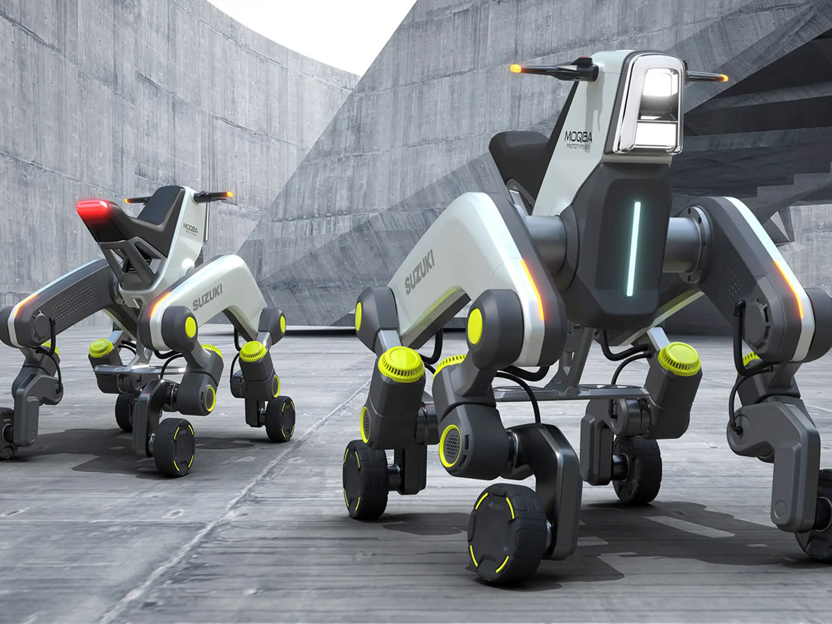 Suzuki Unveils Bizarre 4 Legged, Stair Climbing Motorcycle - Sakshi