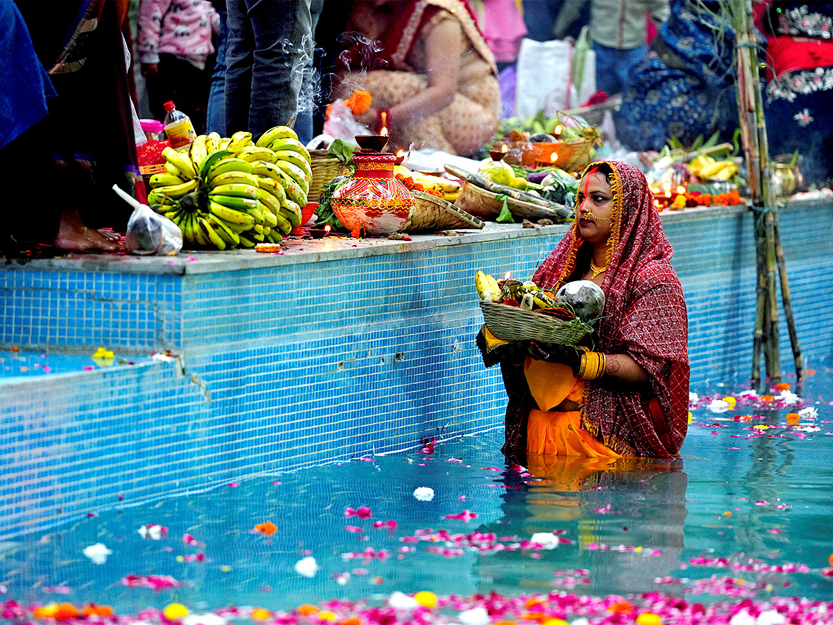 chhath puja celebration 2023 - Sakshi