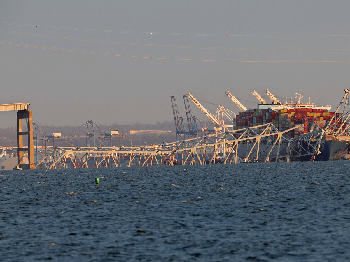 Maryland bridge collapses after being hit by cargo ship Photos - Sakshi