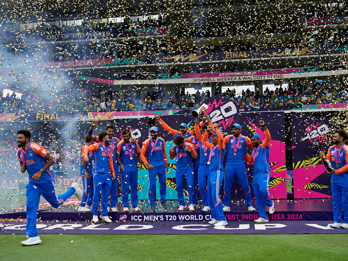T20 world cup 2024 won the Team India photos