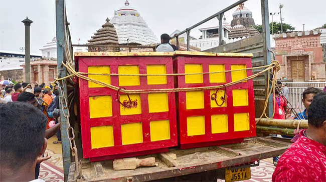 Jagannath Temple during reopening of the temple's Ratna Bhandar