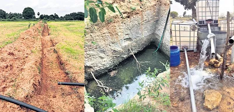 Plenty of water with trenches - Sakshi