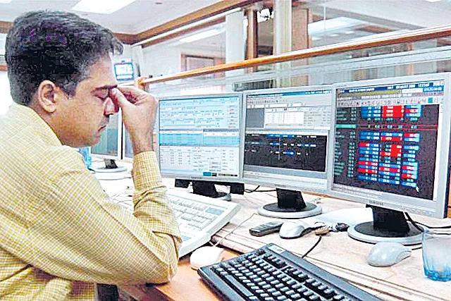 Sensex falls 250 points, Nifty below 10,800 after RBI policy decision - Sakshi