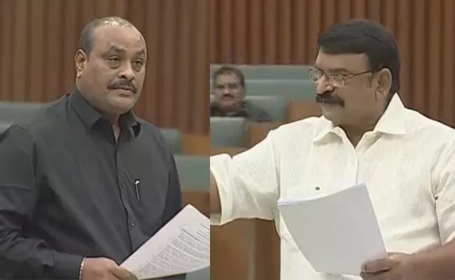 MLA Vishnukumar Raju Critics Minister Achennayudu In AP Assembly - Sakshi