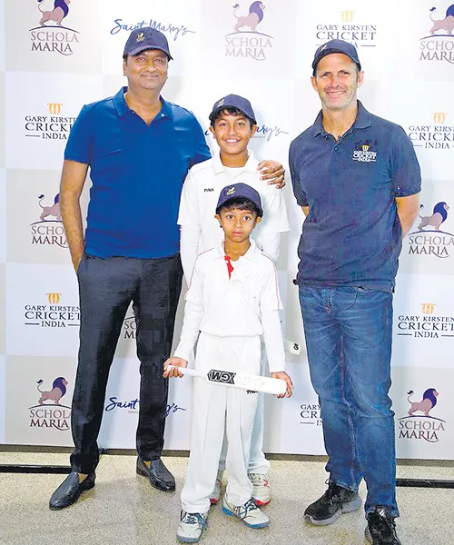 Young Sancta Marians enjoy a day with legendary cricketer Gary Kirsten - Sakshi