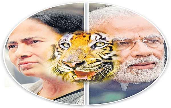 Terrific Political Fight Between Narendra Modi And Mamatha Benarji In Lok Sabha Elections - Sakshi