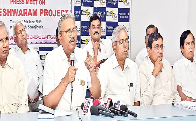 Telangana Retired Engineers Trash Opposition Claims On Kaleshwaram Project - Sakshi