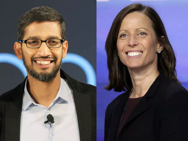Google CEO Sundar Pichai  and Nasdaq President Adena Friedman to get 2019 Global Leadership Award - Sakshi