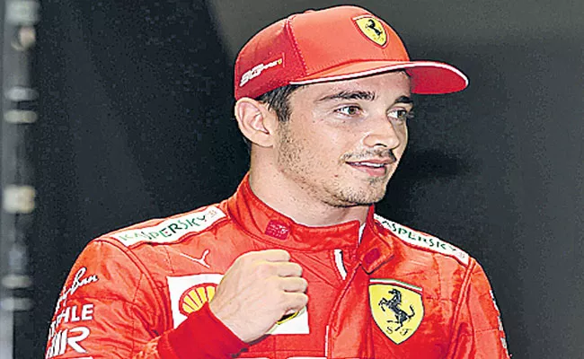 Ferrari Leclerc Takes 3rd Straight Pole At Singapore - Sakshi