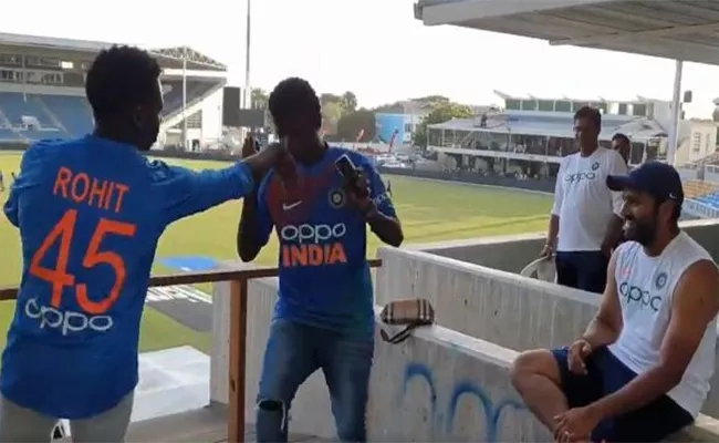 Rohit Sharmas Jamaican Fans Show Dance Moves In Team India Jersey - Sakshi