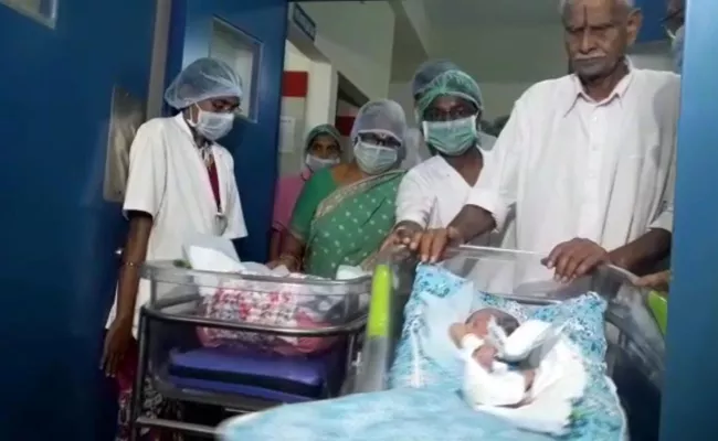 74 Years Old Woman Gave Birth To Twins In AP - Sakshi