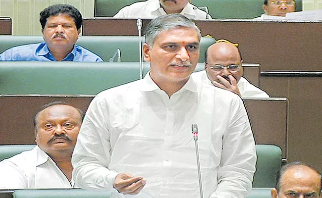 Harish Rao Speaks About Irrigation Department As Per The Debate In Budget - Sakshi