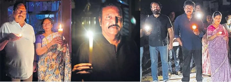 Tollywood celebrities light lamps - Sakshi