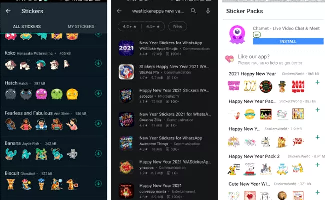 How to Send New Year 2021 Stickers on WhatsApp - Sakshi